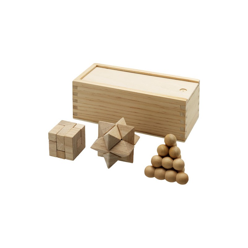 3-częściowy zestaw łamigłówek drewnianych Braniac