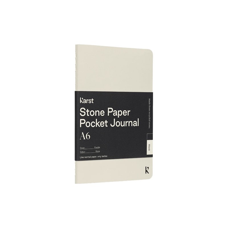 Notatnik kieszonkowy A6 Karst® w miękkiej oprawie z papieru z kamienia – gładki